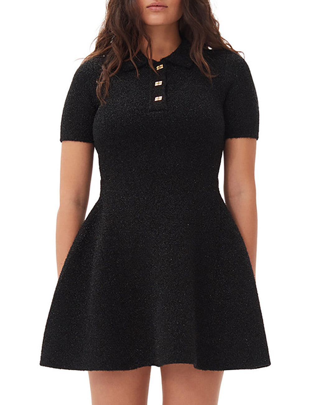 GANNI SPARKLE DOUBLEFACE MINI DRESS GANNI