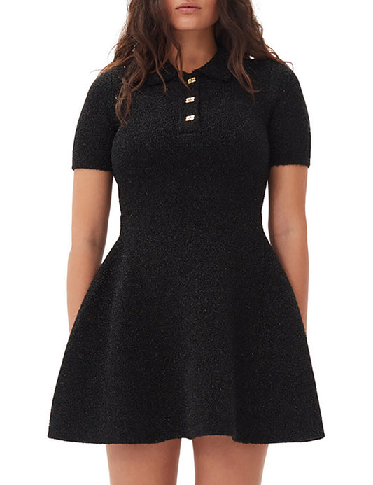 GANNI SPARKLE DOUBLEFACE MINI DRESS