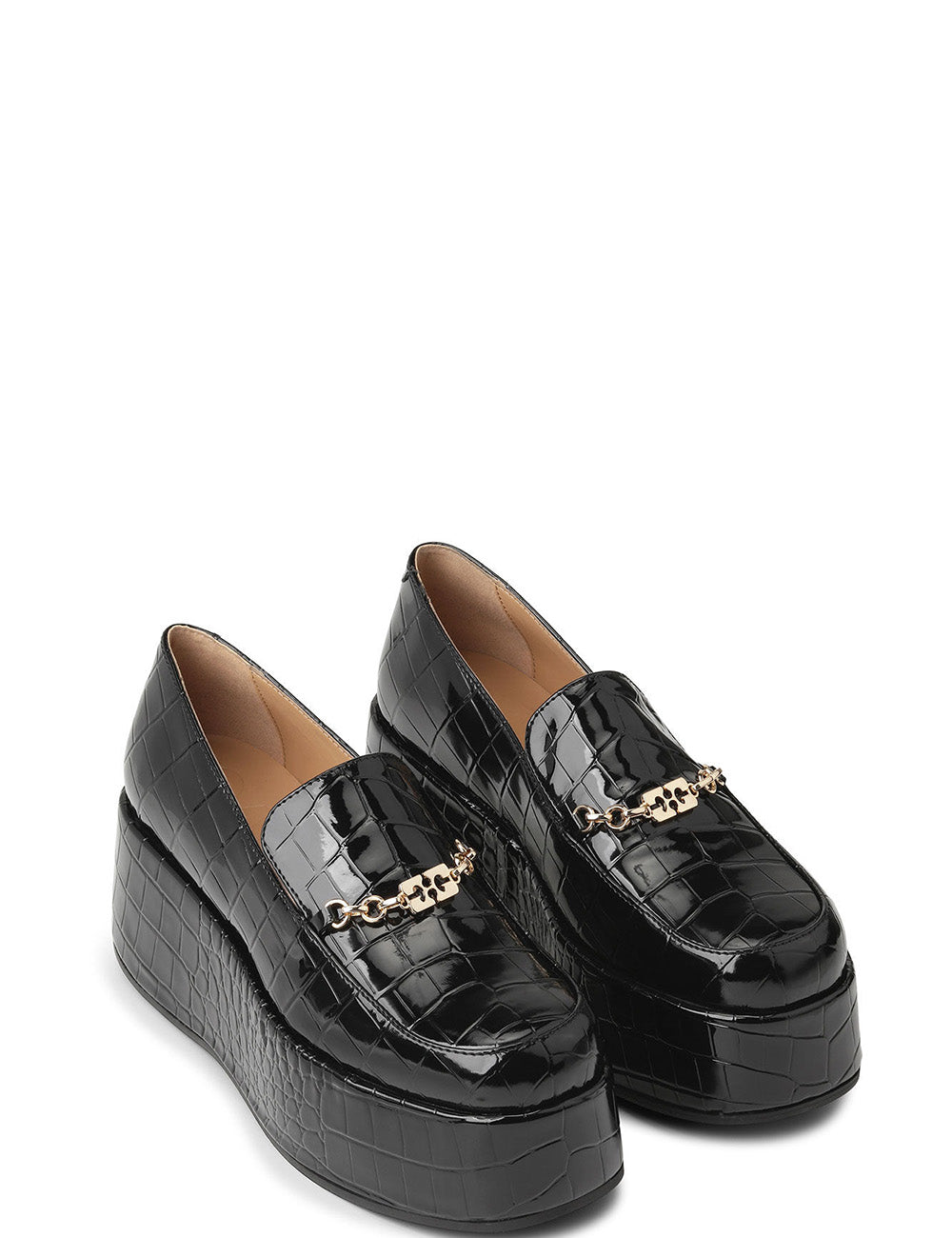 GANNI BUTTERFLY CHAIN PLATFORM LOAFER GANNI