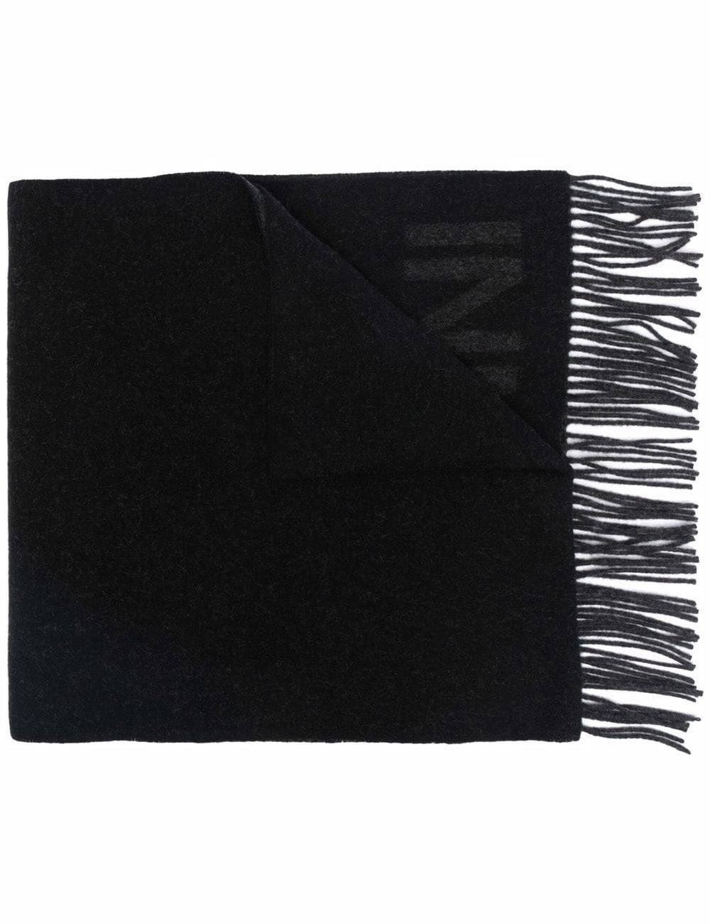 GANNI FRINGED WOOL SCARF GANNI