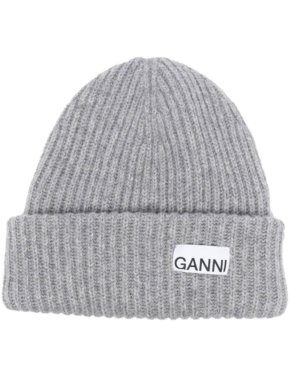 GANNI STRUCTURED RIB BEANIE GANNI