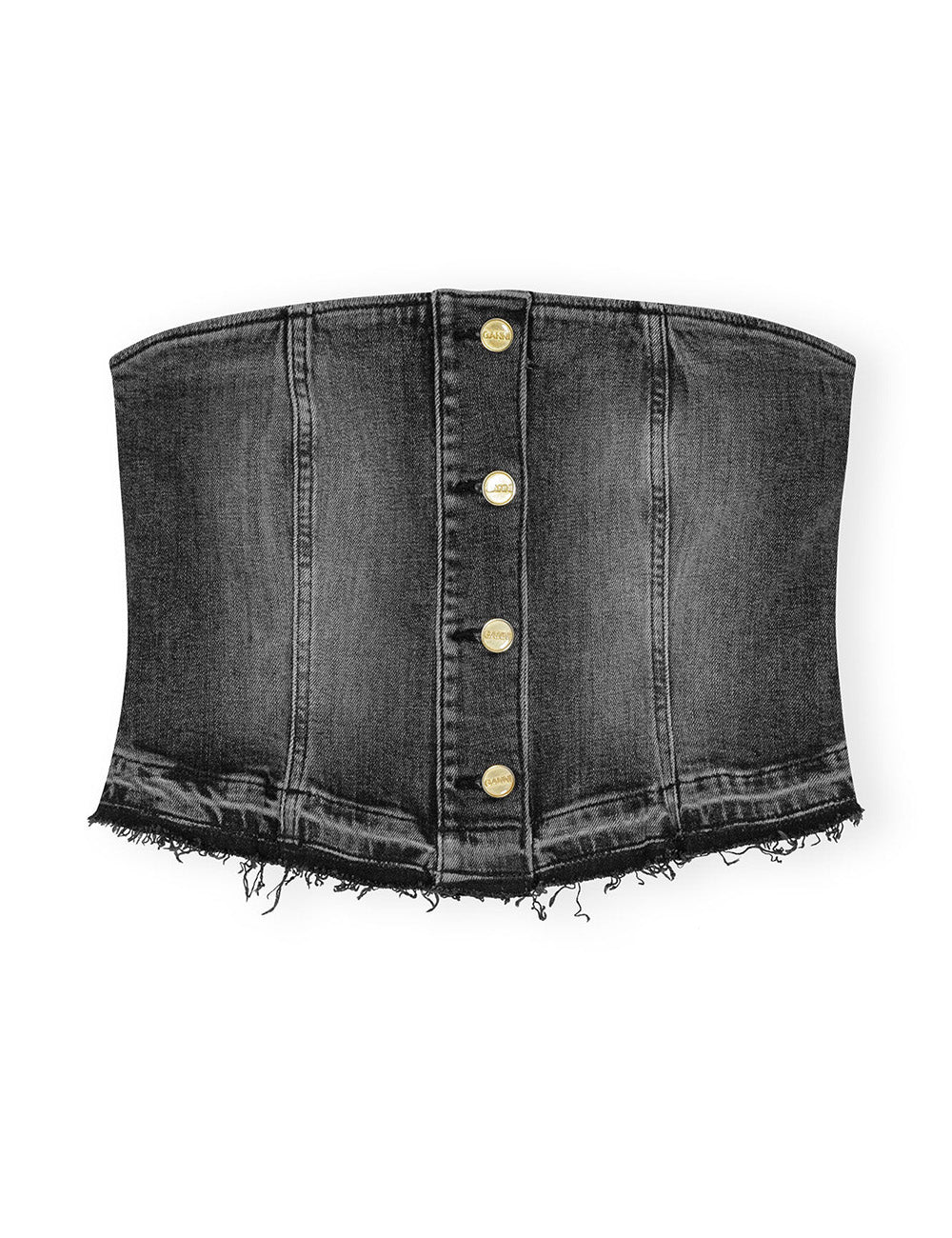 GANNI TINT EDGE DENIM TOP GANNI