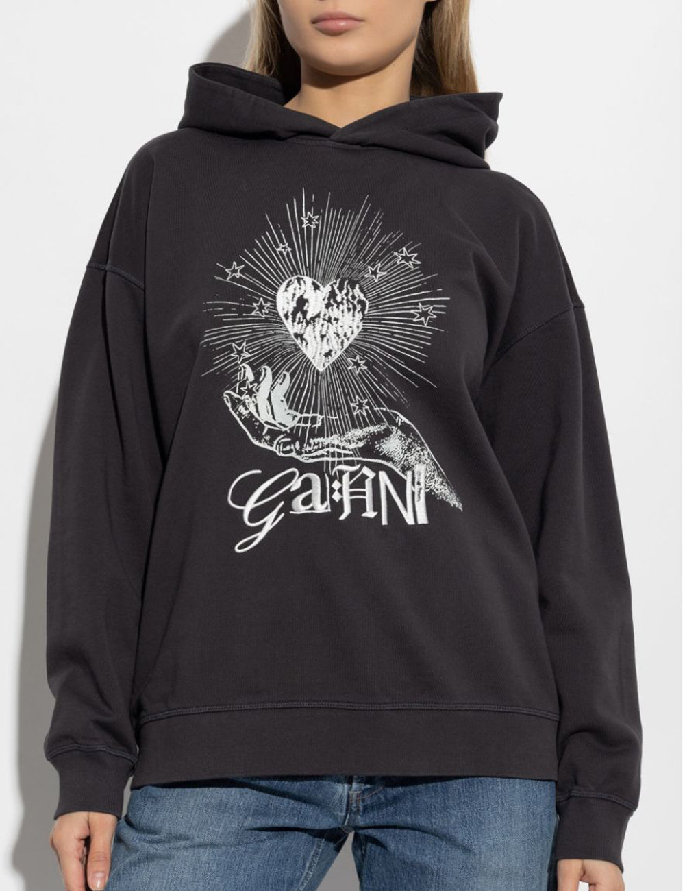 GANNI ISOLI HEART OVER HOODIE