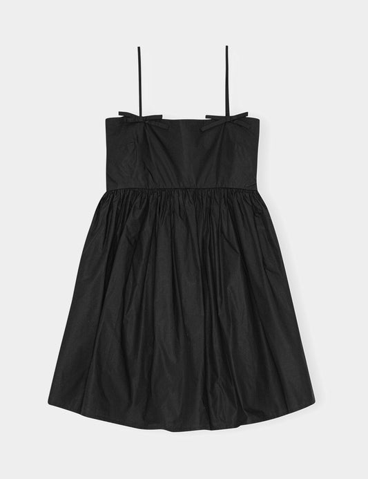 GANNI POPLIN STRAP DRESS