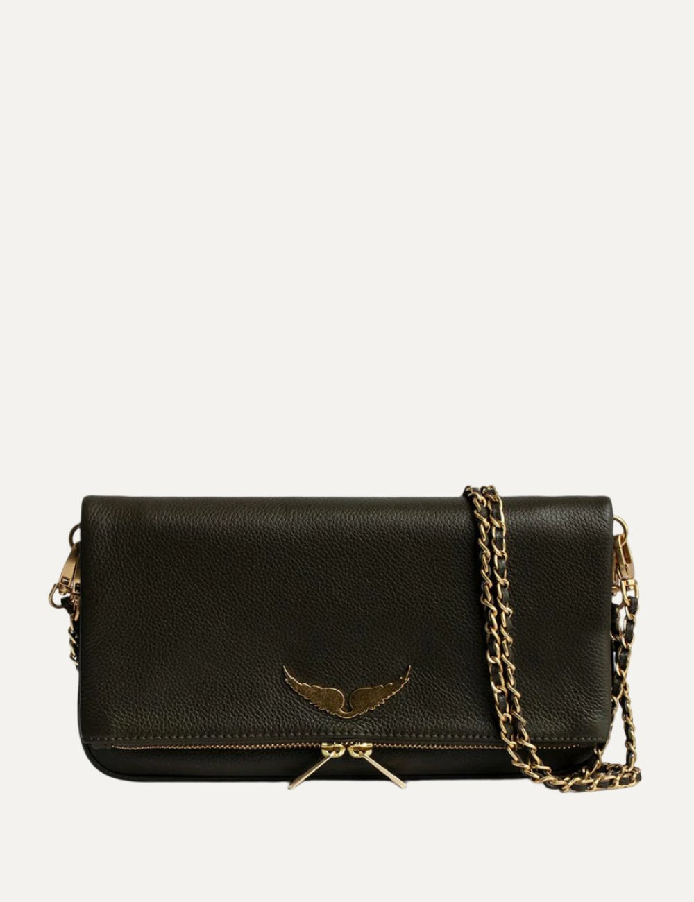 ZADIG&VOLTAIRE ROCK GRAINED LEATHER MILITARY