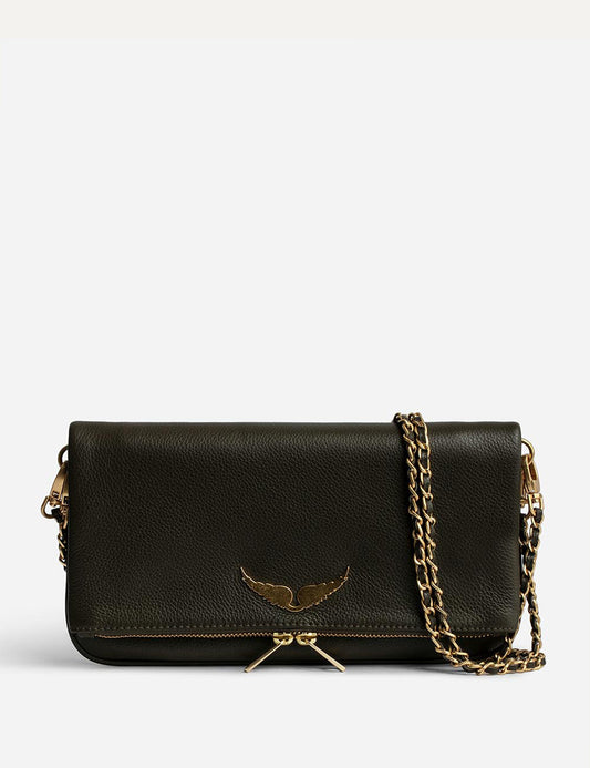 ZADIG&VOLTAIRE ROCK GRAINED LEATHER MILITARY