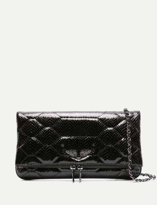 ZADIG&VOLTAIRE ROCK XL MAT SCALE GLOSS NOIR