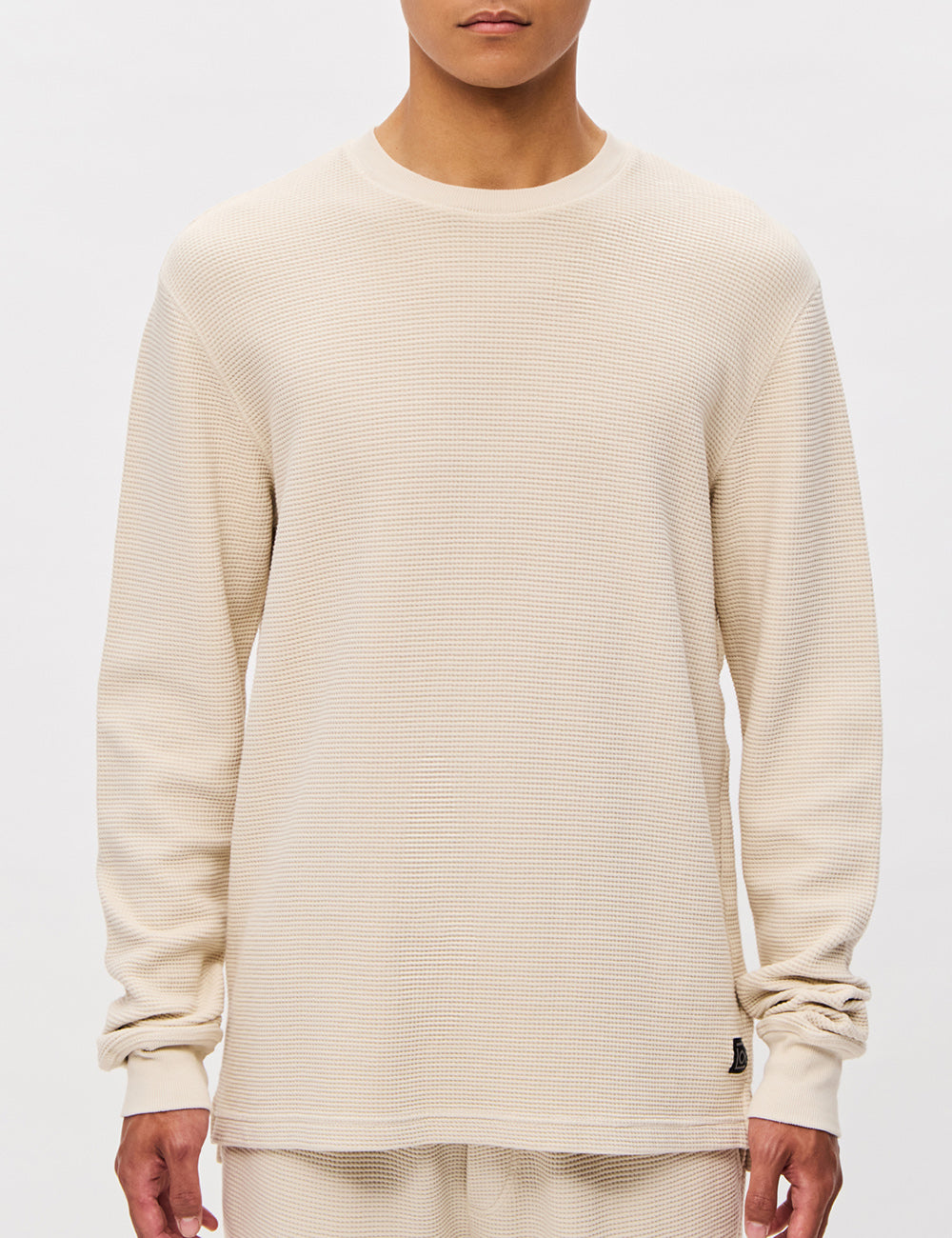 DIRTY LAUNDRY WAFFLE LONGSLEEVE WITH RIB DETAILS