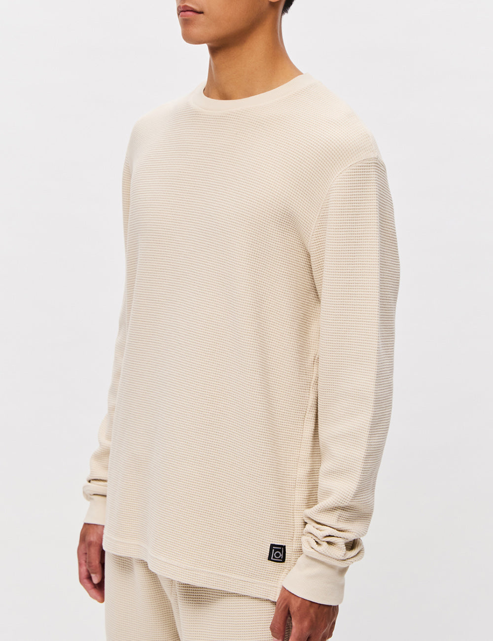 DIRTY LAUNDRY WAFFLE LONGSLEEVE WITH RIB DETAILS