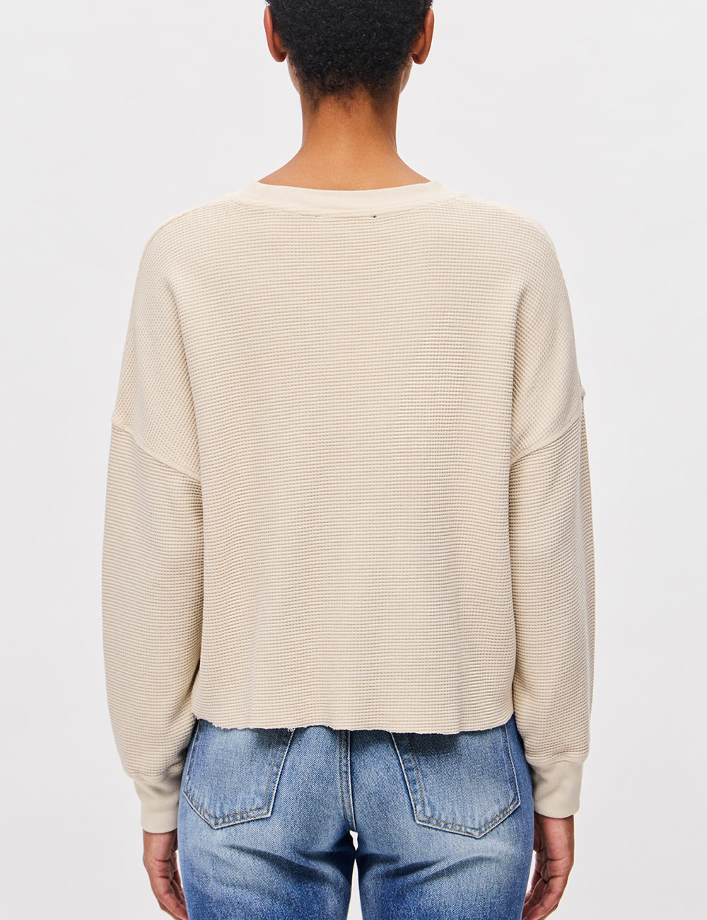 DIRTY LAUNDRY CROPPED WAFFLE LONGSLEEVE