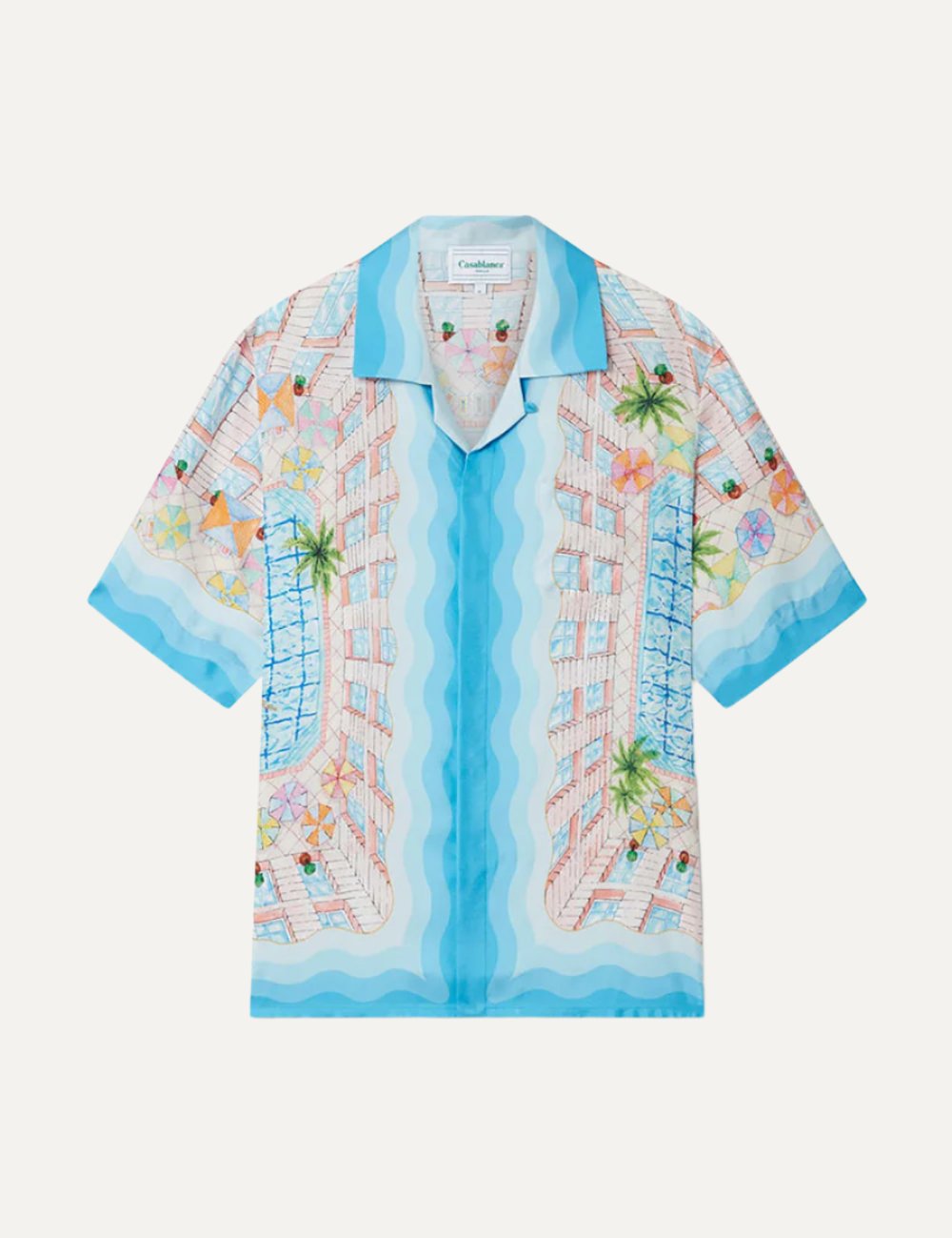 CASABLANCA CUBAN COLLAR SHORT SLEEVE SHIRT CASABLANCA