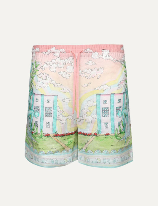 CASABLANCA LINEN SHORTS WITH DRAWSTRINGS CASABLANCA