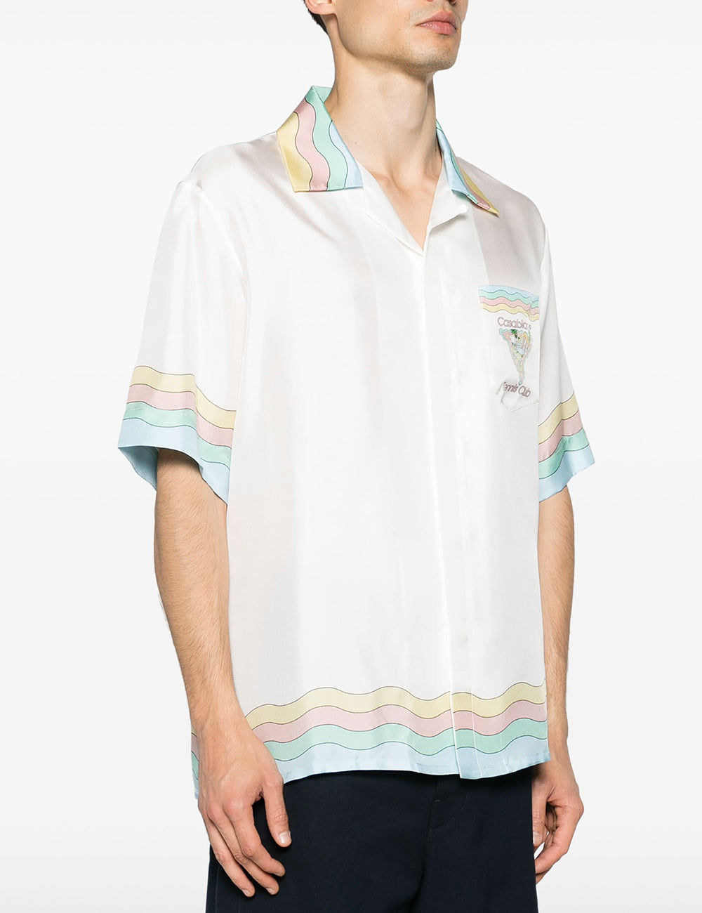 CASABLANCA CUBAN COLLAR SHORT SLEEVE SHIRT CASABLANCA