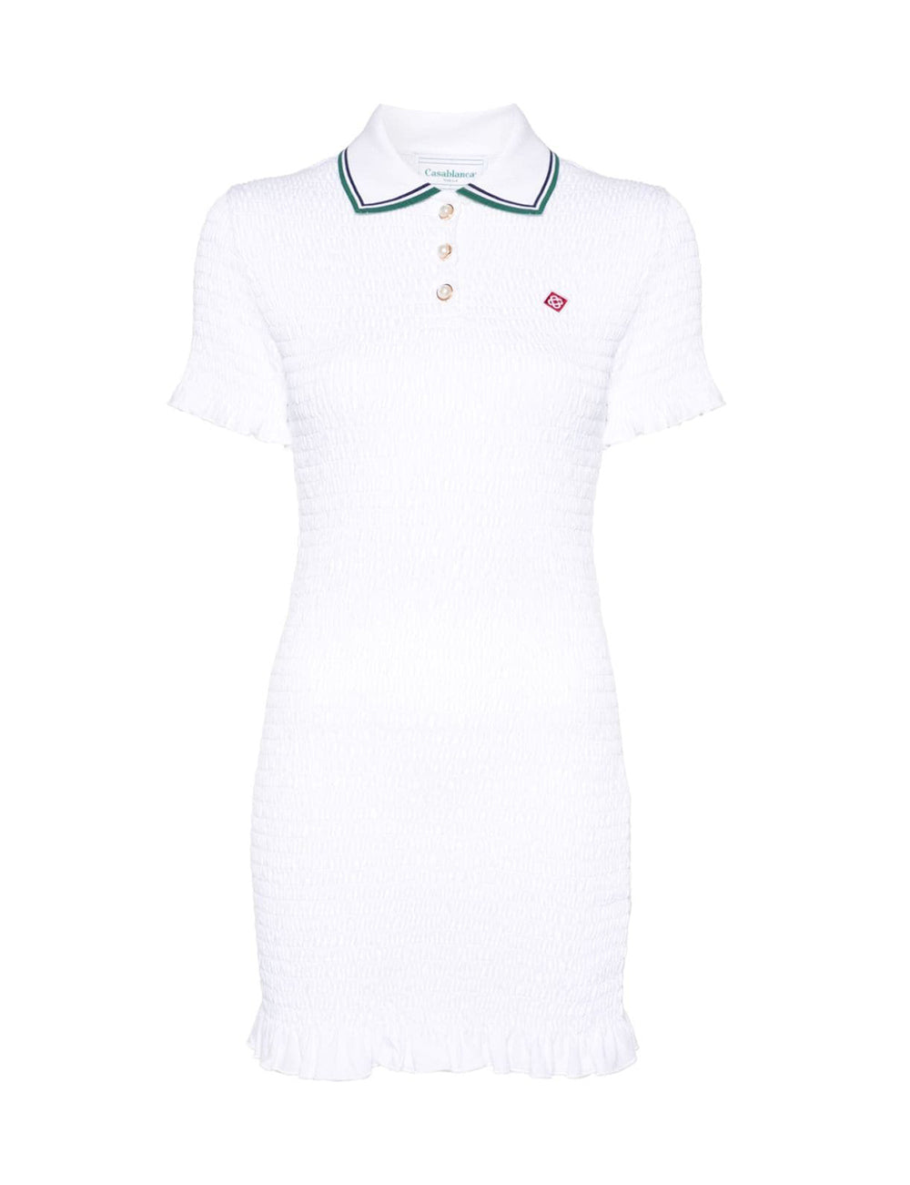 CASABLANCA SHIRRED POLO DRESS CASABLANCA