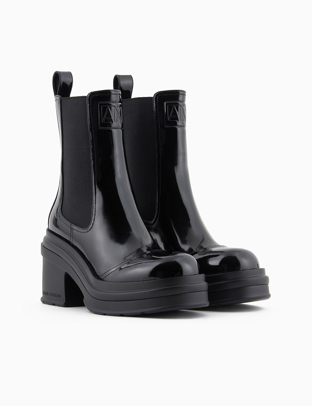 ARMANI EXCHANGE ANKLE BOOT PATENT PU