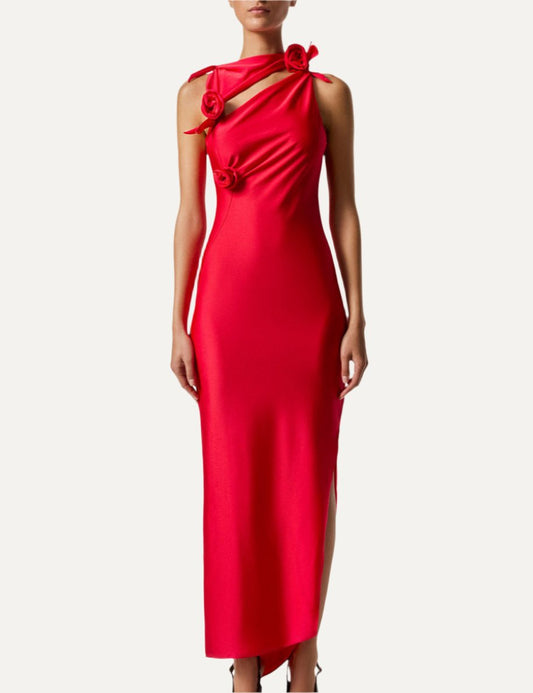 COPERNI ASYMMETRIC FLOWER GOWN COPERNI