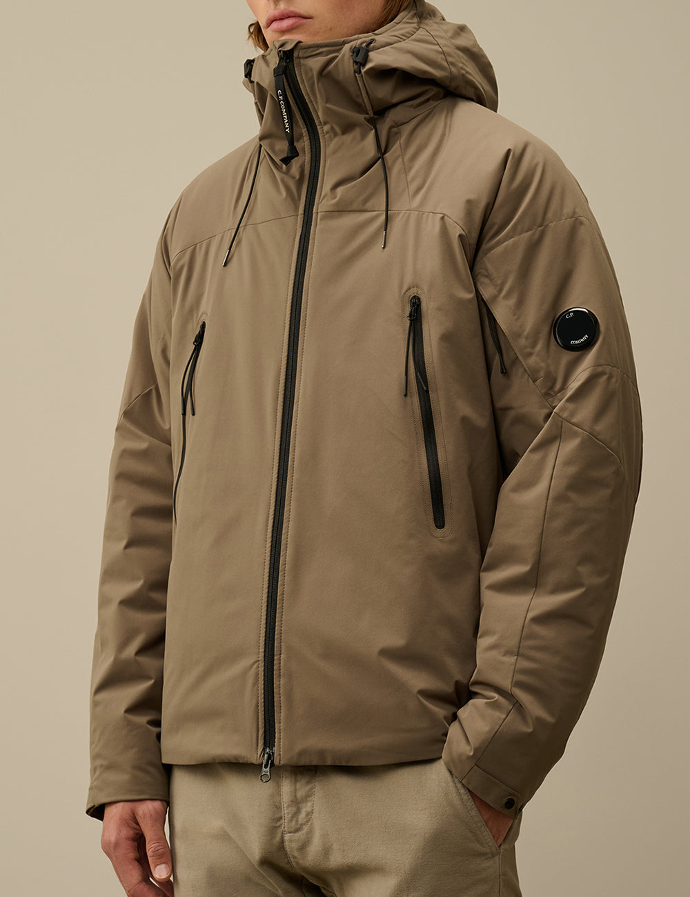 C.P COMPANY PADDED HOODED JACKET