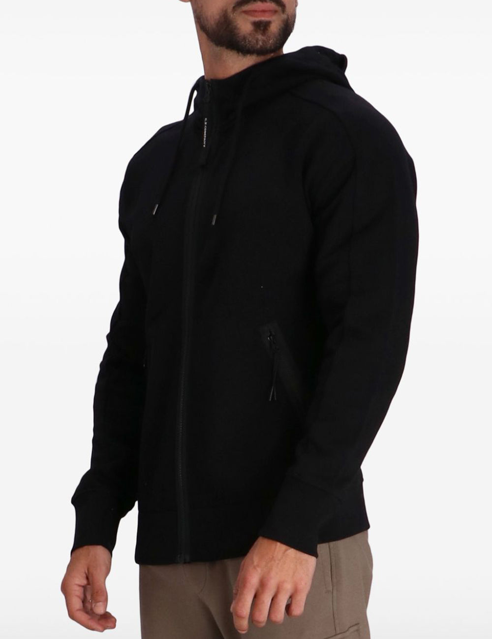 C.P COMPANY ZIPPED HOODED SWEATSHIRT