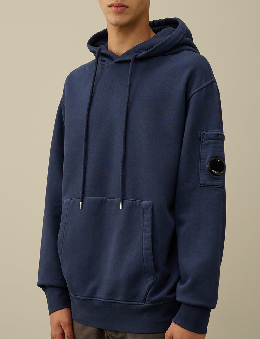 C.P COMPANY LENS HOODED SWEATSHIRT