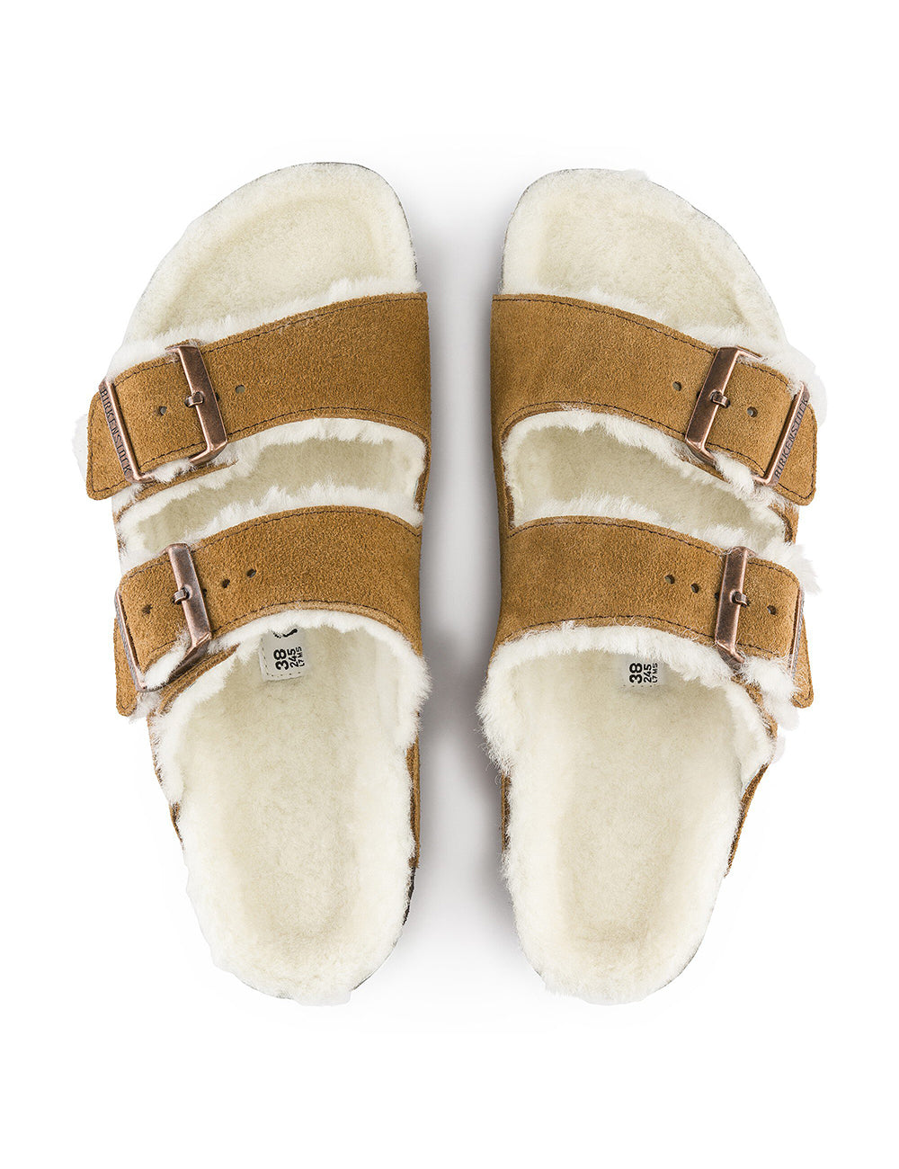 BIRKENSTOCK LEATHER ARIZONA SHEARLING LEVE