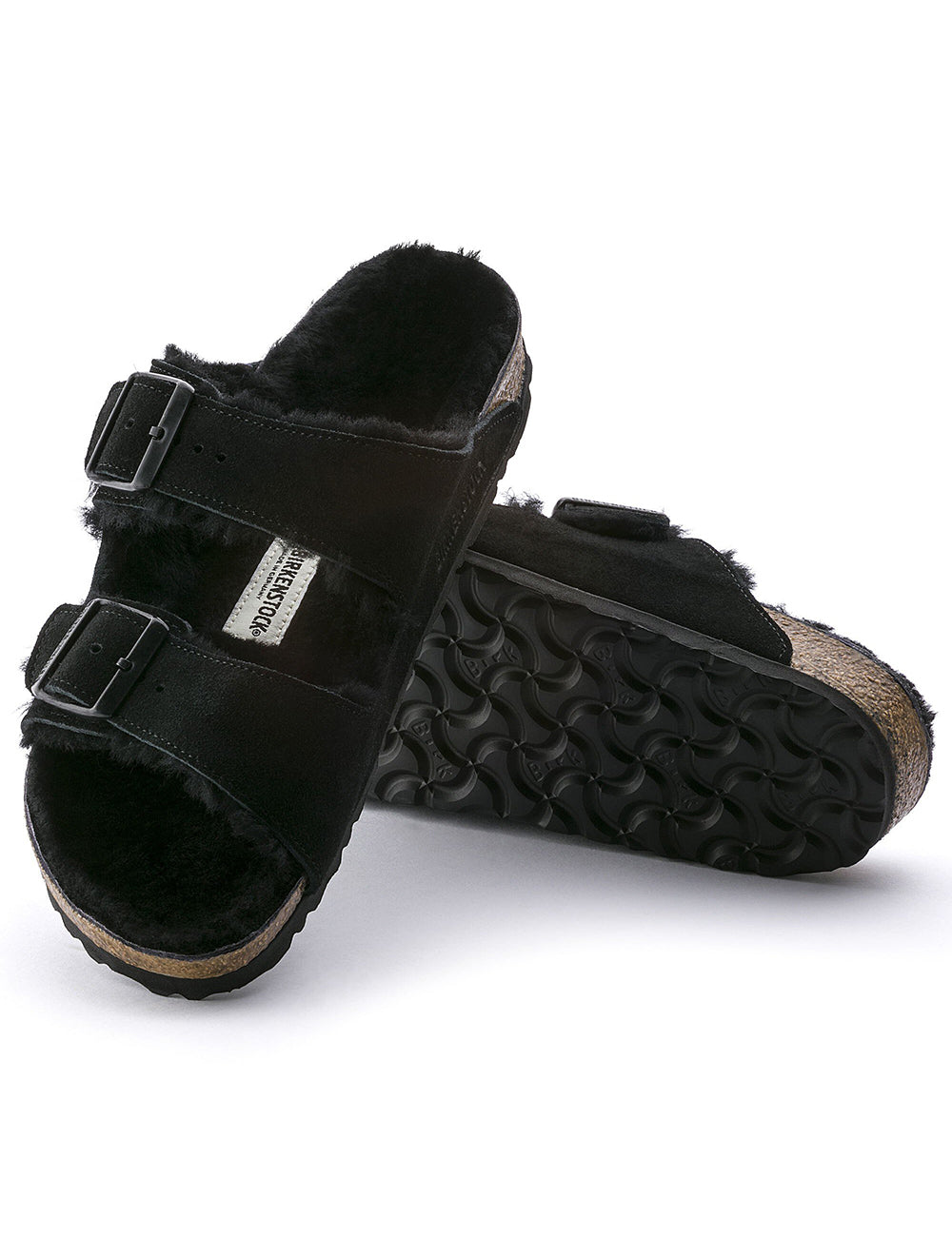 BIRKENSTOCK LEATHER ARIZONA SHEARLING LEVE