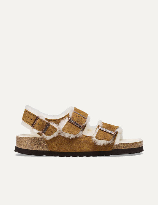 BIRKENSTOCK LEATHER MILANO SHEARLING LEAVES