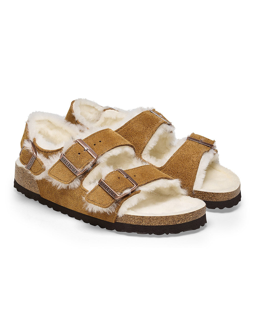 BIRKENSTOCK LEATHER MILANO SHEARLING LEVE BIRKENSTOCK