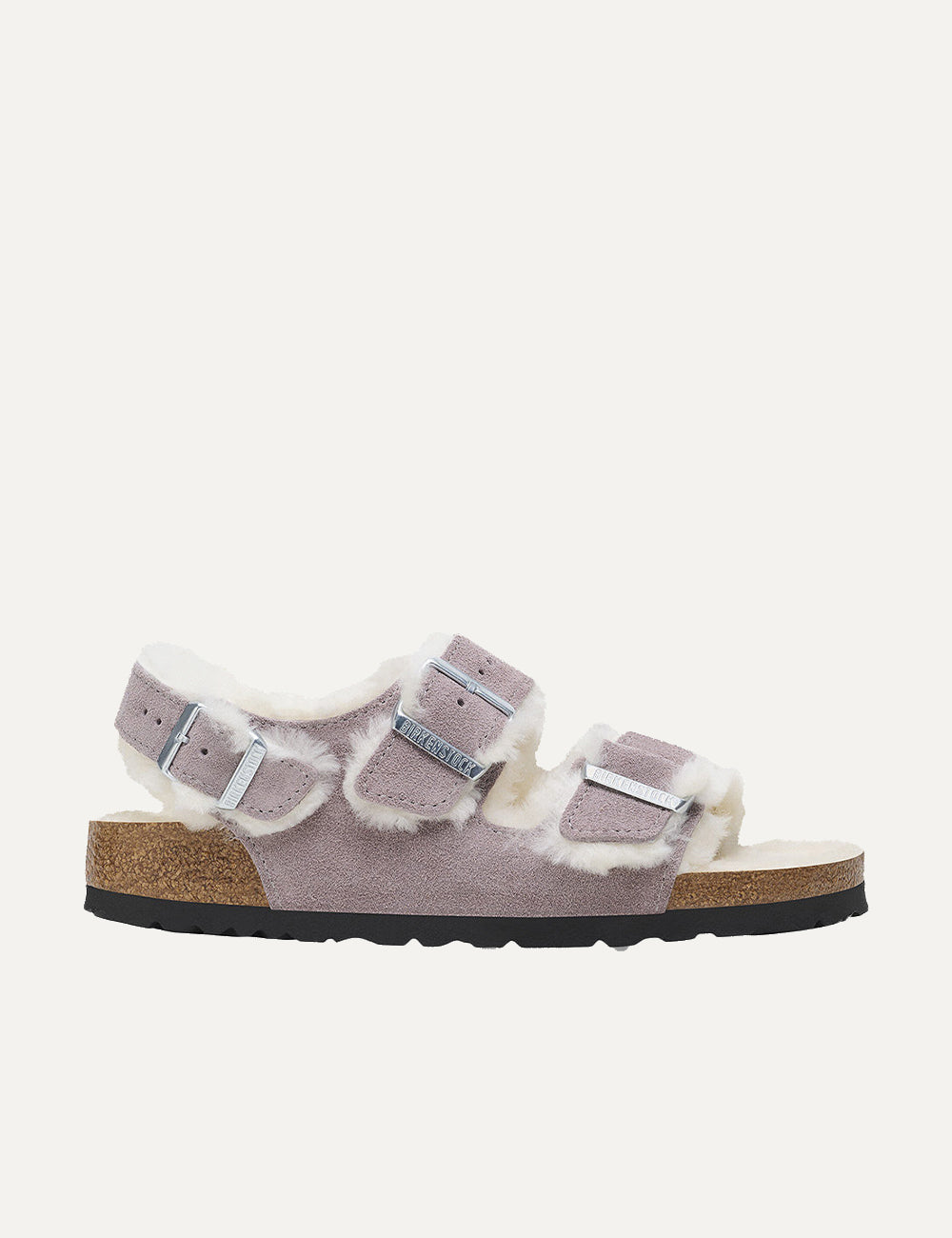 BIRKENSTOCK LEATHER MILANO SHEARLING LEVE