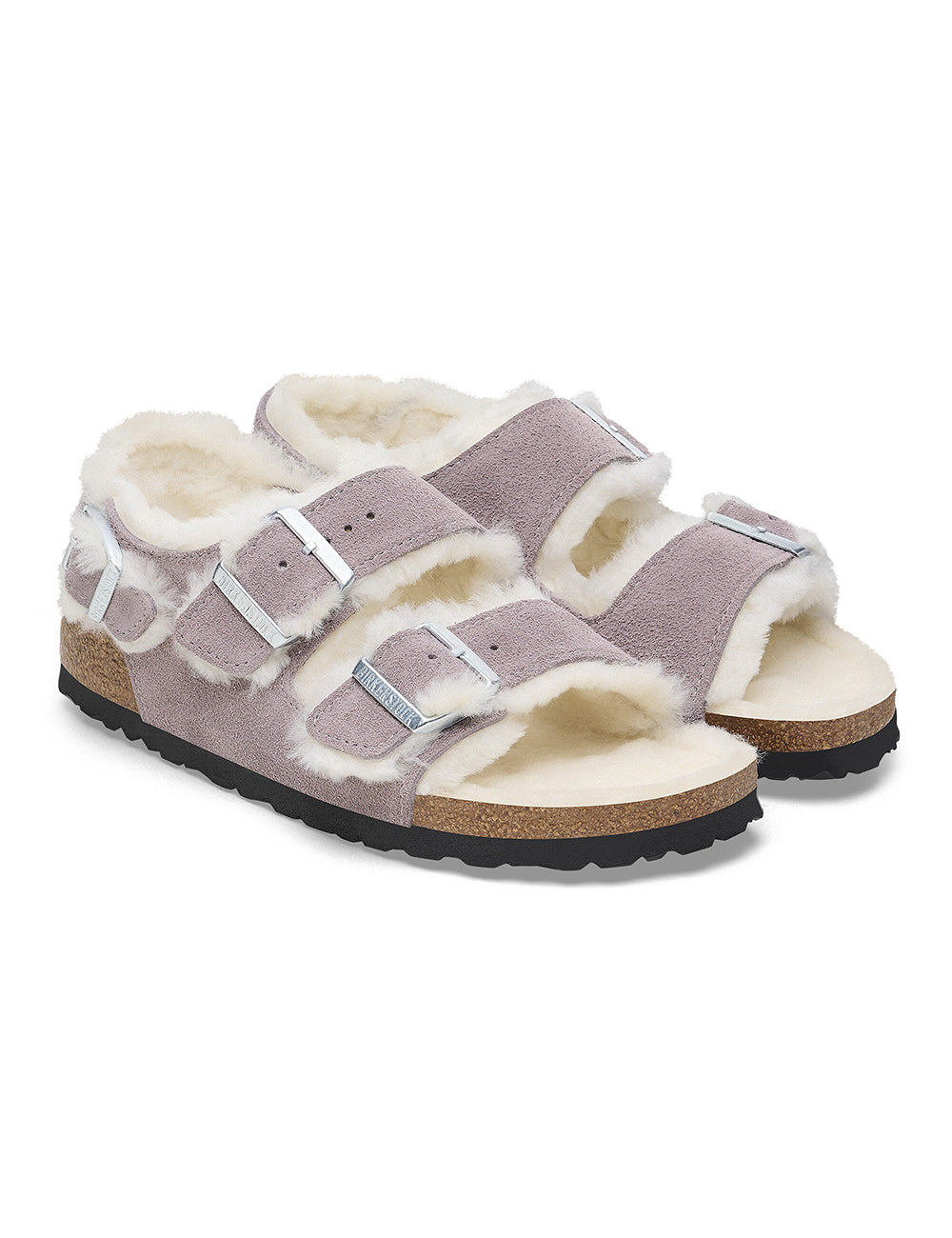 BIRKENSTOCK LEATHER MILANO SHEARLING LEVE