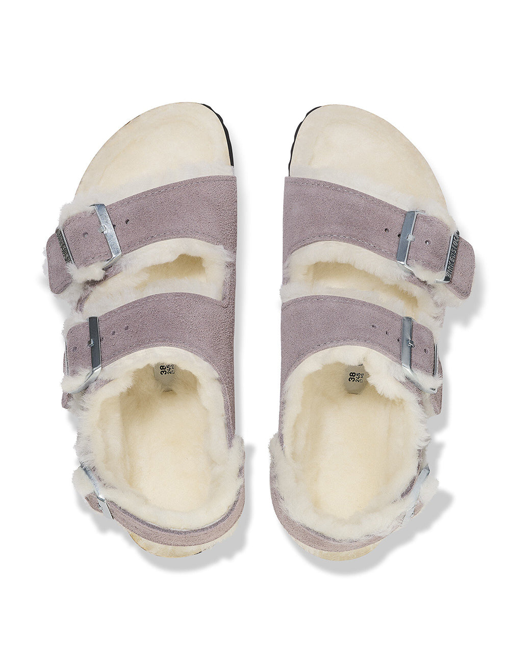 BIRKENSTOCK LEATHER MILANO SHEARLING LEVE