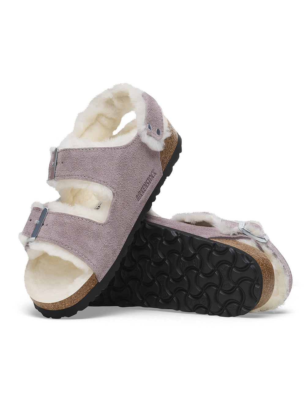 BIRKENSTOCK LEATHER MILANO SHEARLING LEVE