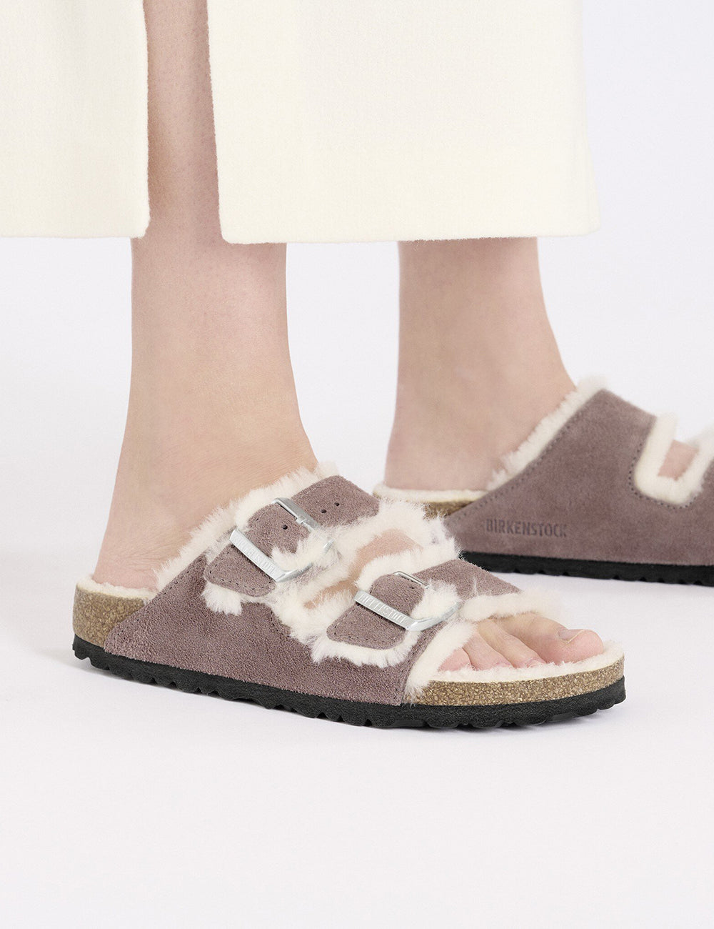 BIRKENSTOCK LEATHER ARIZONA SHEARLING LEVE