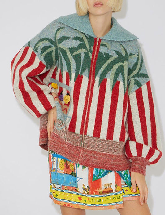 ALEMAIS FRUIT CART KNIT CARDIGAN ALEMAIS