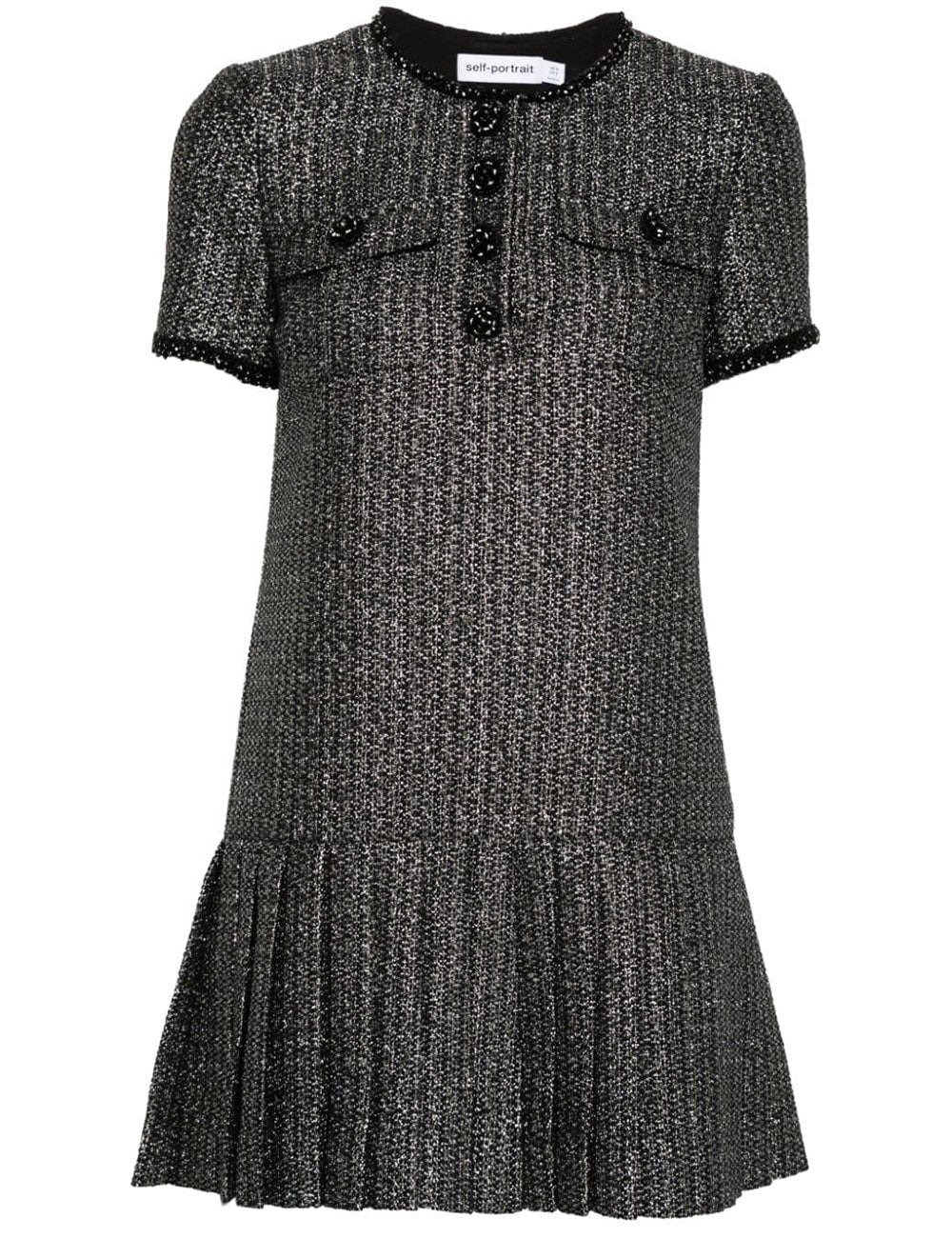 SELF-PORTRAIT BOUCLE MINI DRESS SELF-PORTRAIT