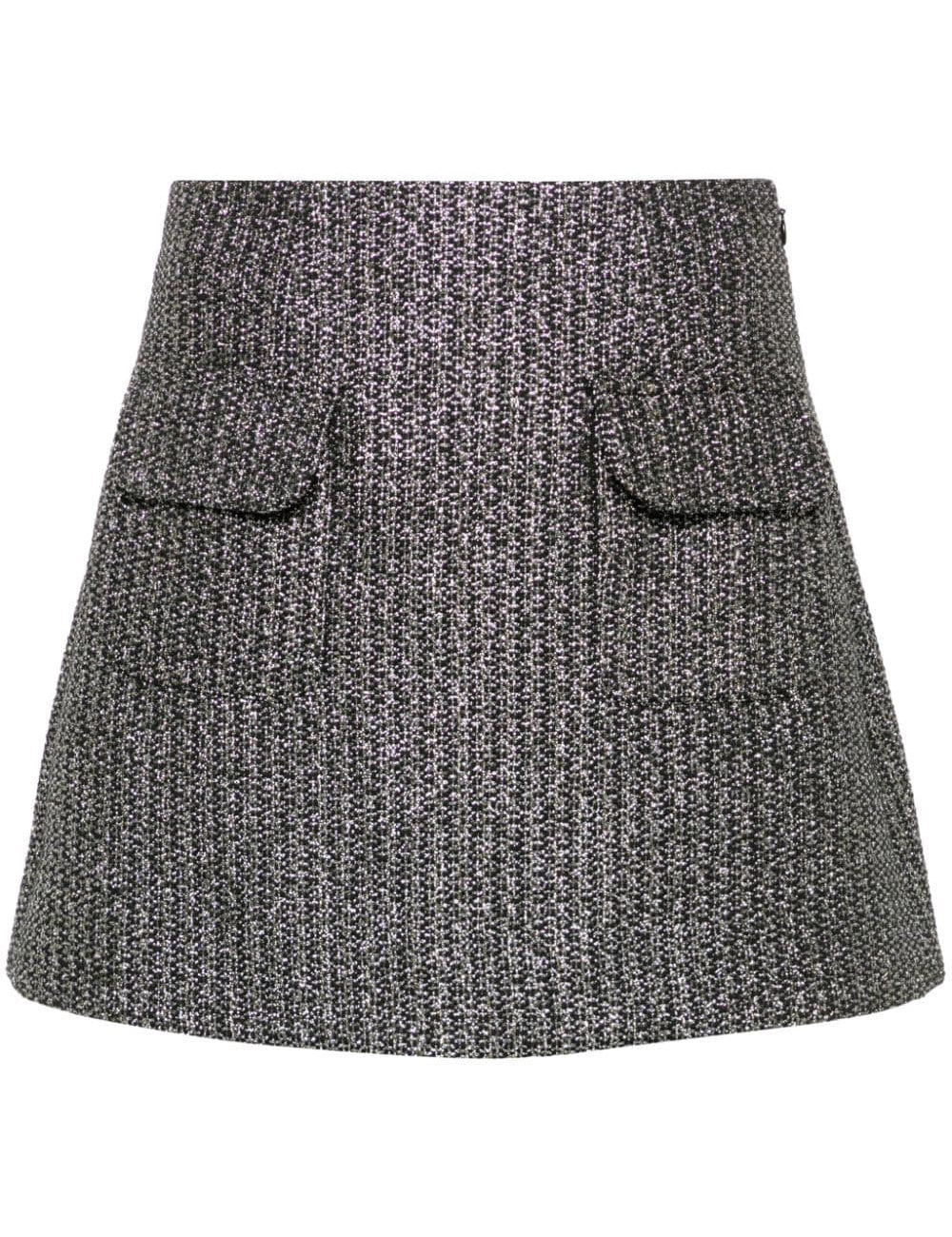 SELF-PORTRAIT BOUCLE MINI SKIRT SELF-PORTRAIT