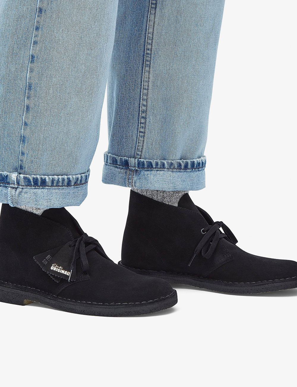 CLARKS DESERT BOOT BLACK SDE CLARKS