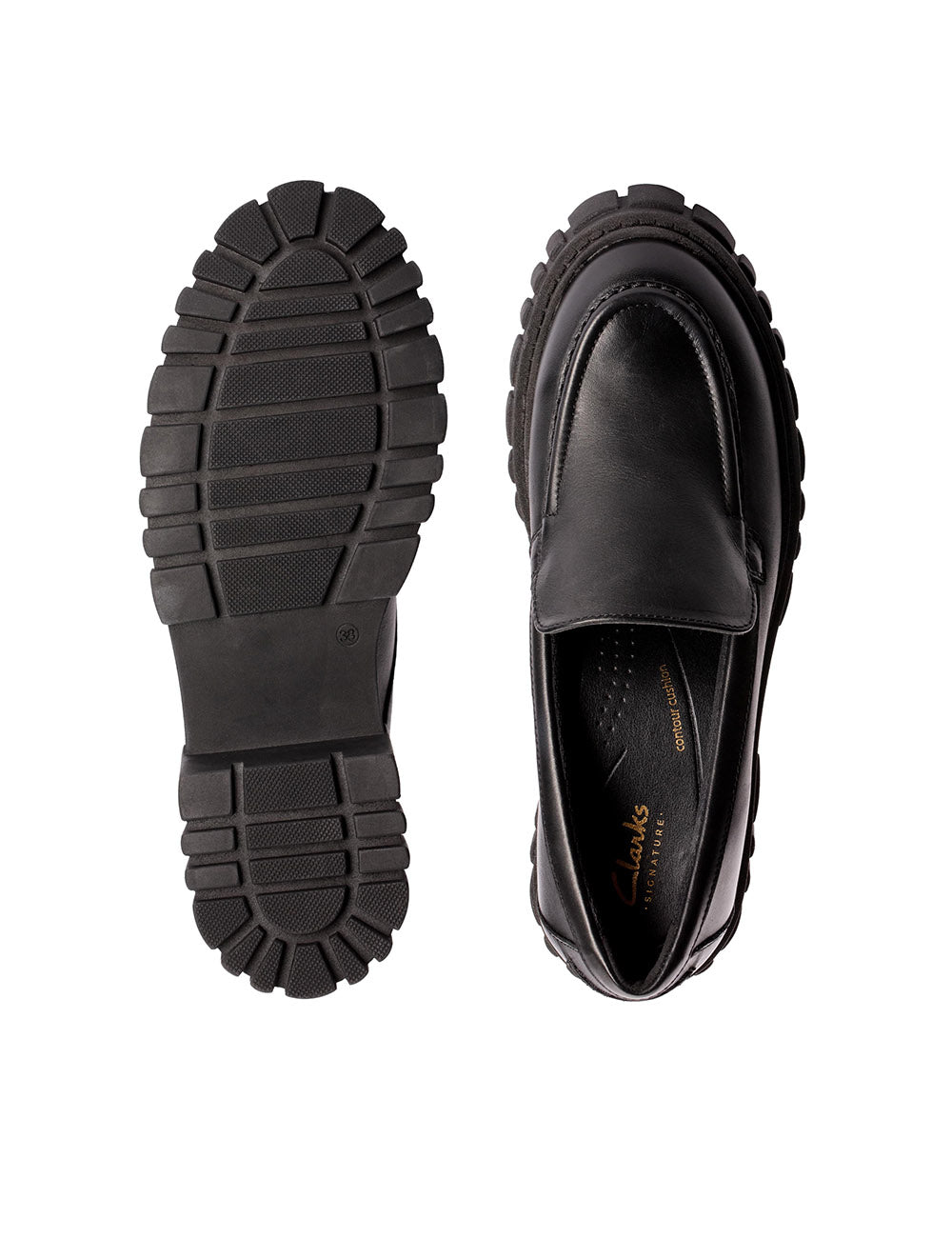 CLARKS PAGE LOAFER BLACK LEATHER CLARKS