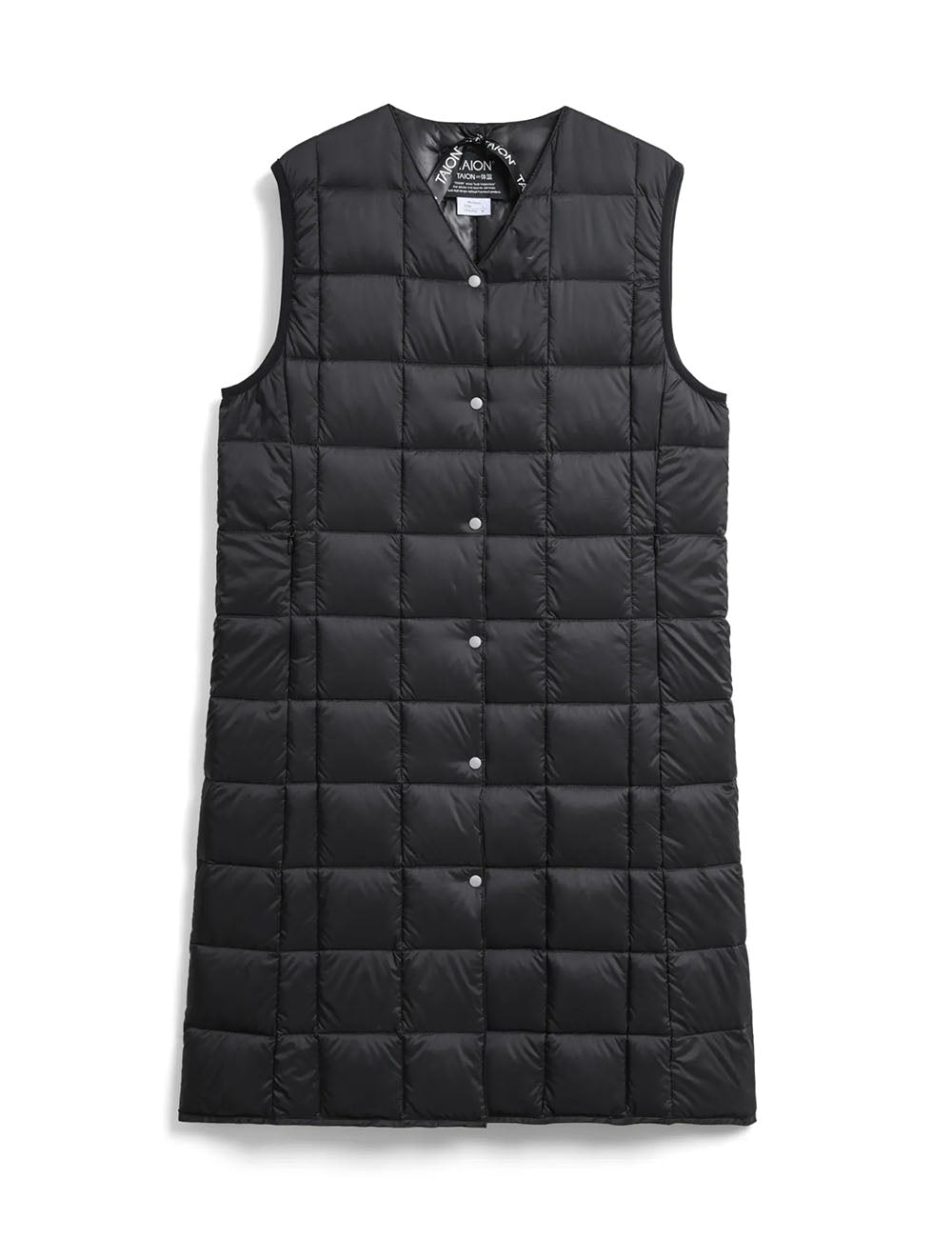 TAION LADIES V NECK LONG DOWN VEST