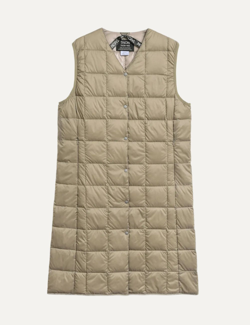 TAION LADIES V NECK LONG DOWN VEST