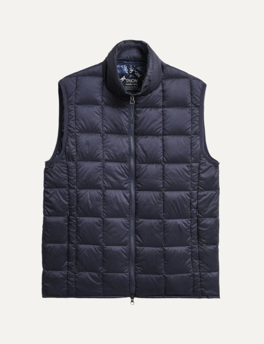 TAION HI NECK WZIP DOWN VEST