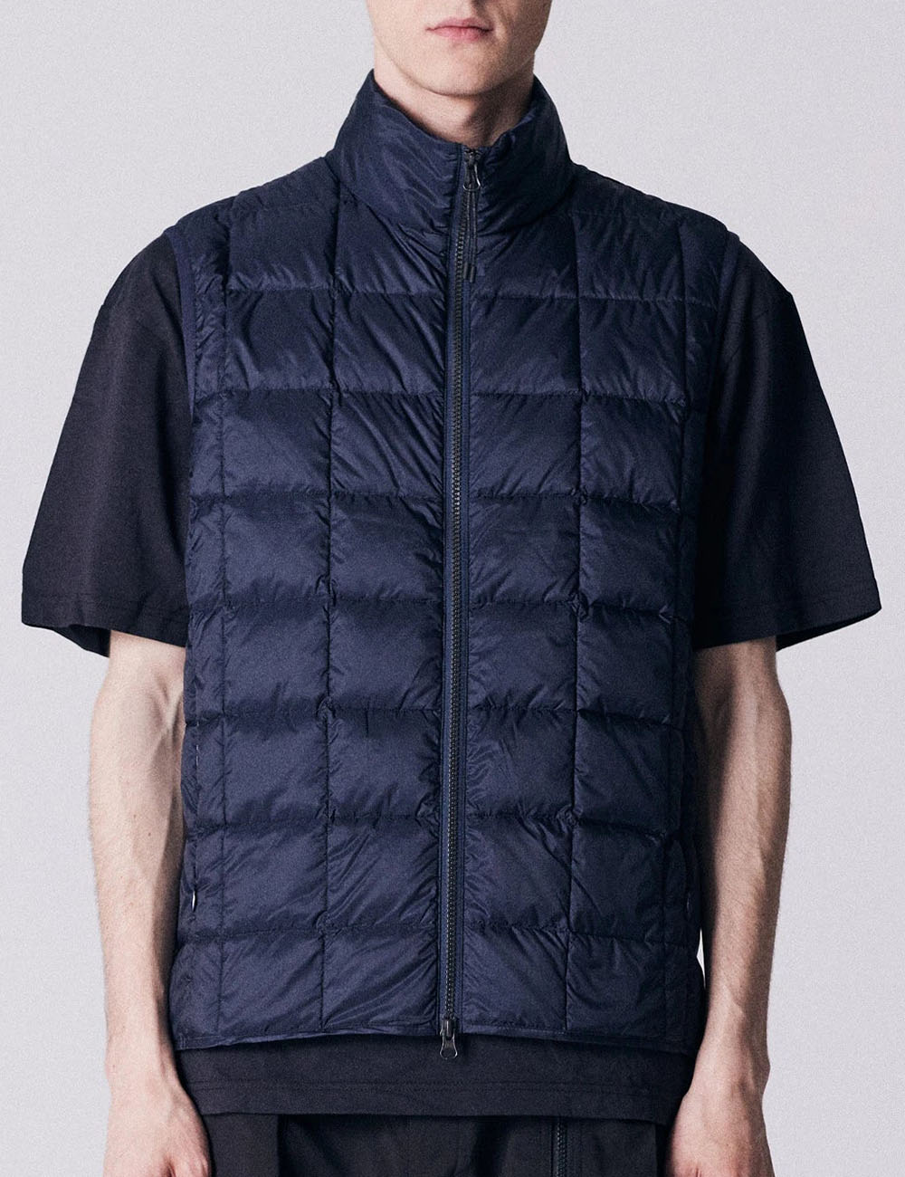 TAION HI NECK WZIP DOWN VEST