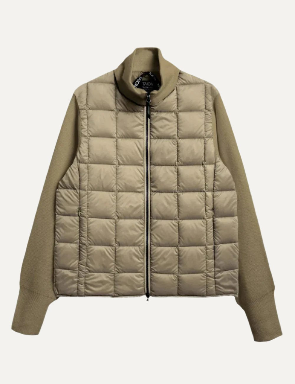 TAION HI NECK KNIT DOWN JACKET