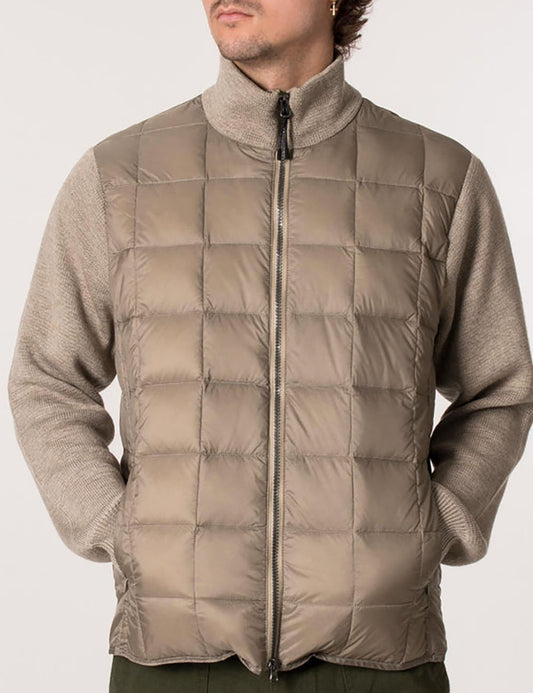 TAION HI NECK KNIT DOWN JACKET