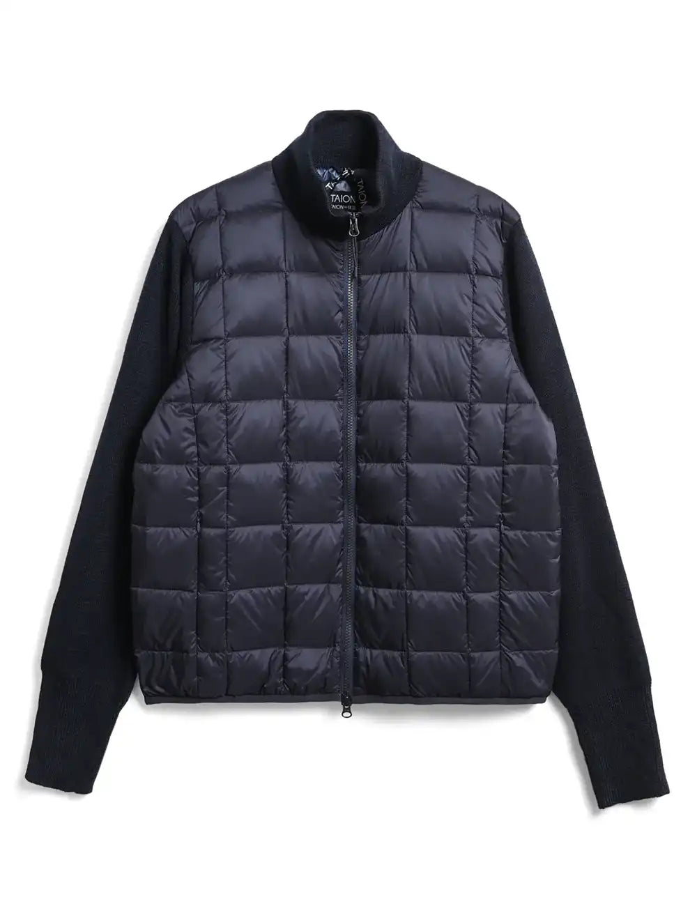 TAION HI NECK KNIT DOWN JACKET