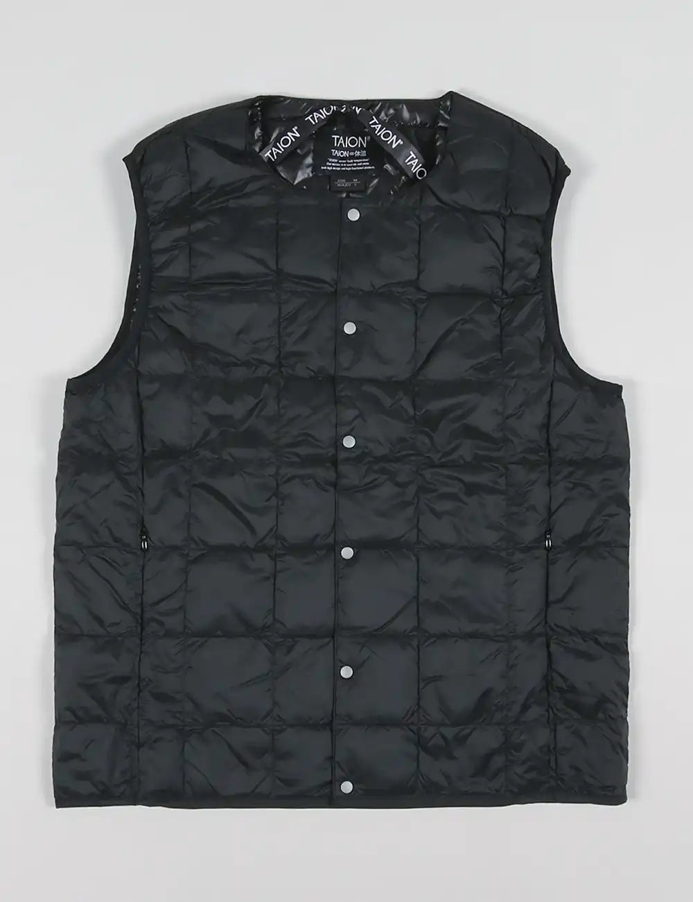 TAION MENS CREW NECK BUTTON DOWN VEST