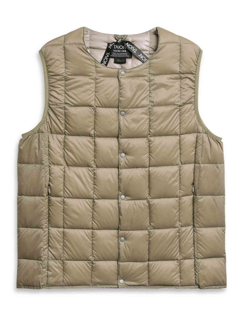 TAION MENS CREW NECK BUTTON DOWN VEST