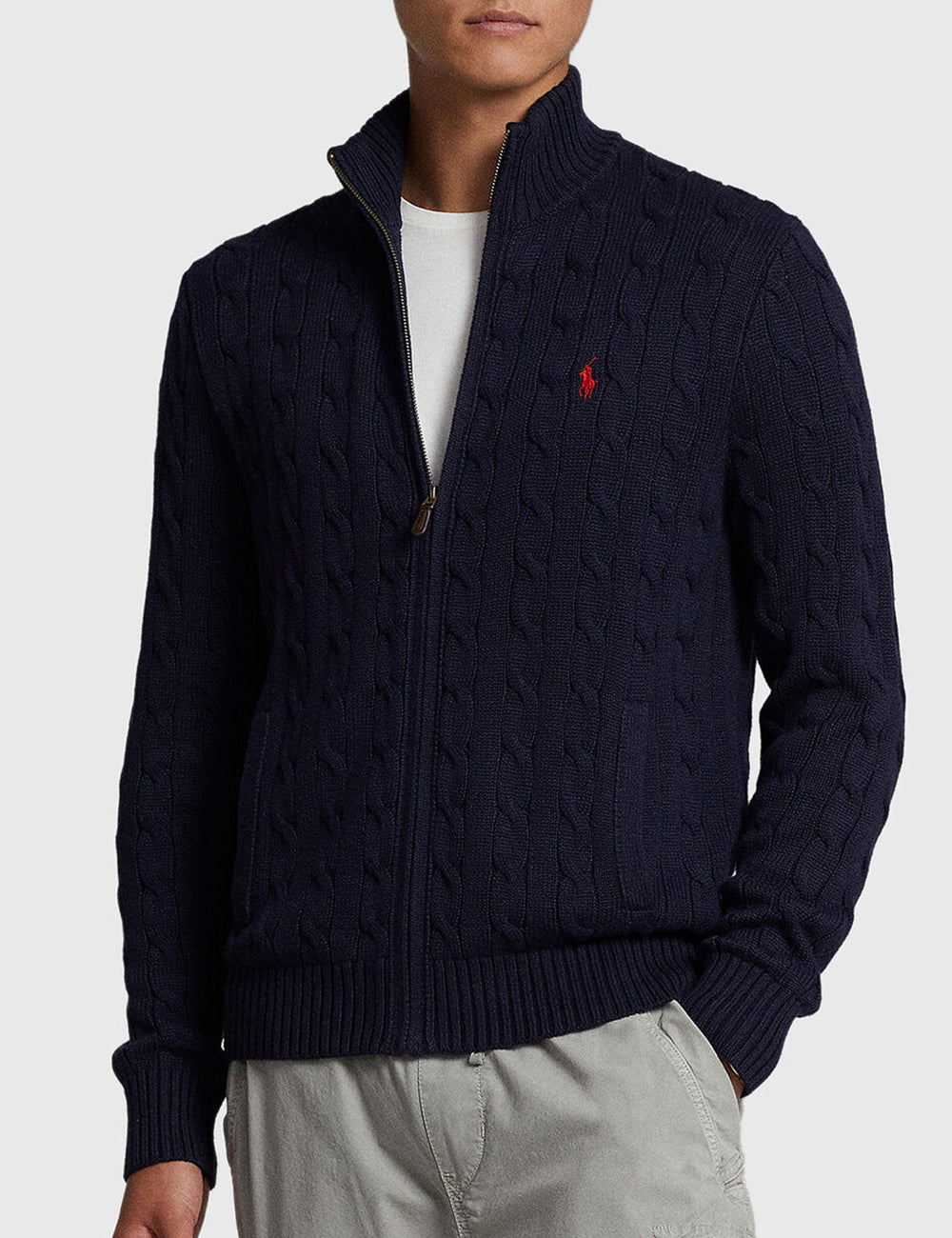 POLO RALPH LAUREN LSCABLEFZPP-LONG SLEEVE-FULL ZIP