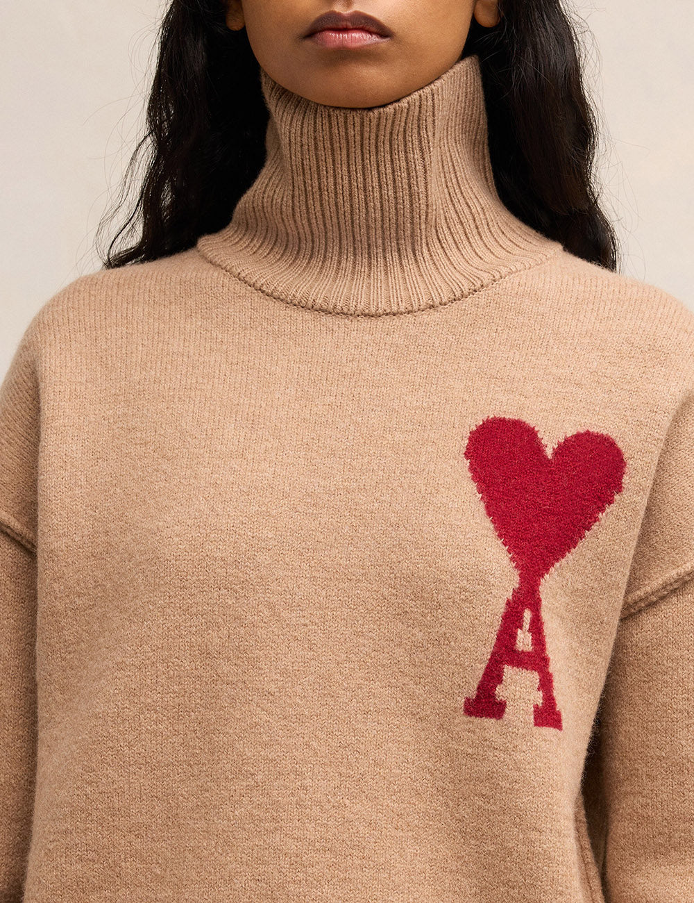 AMI BOXY RED ADC SWEATER AMI