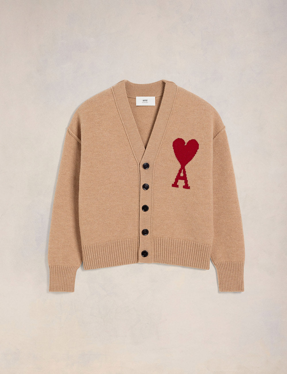 AMI BOXY RED ADC CARDIGAN AMI