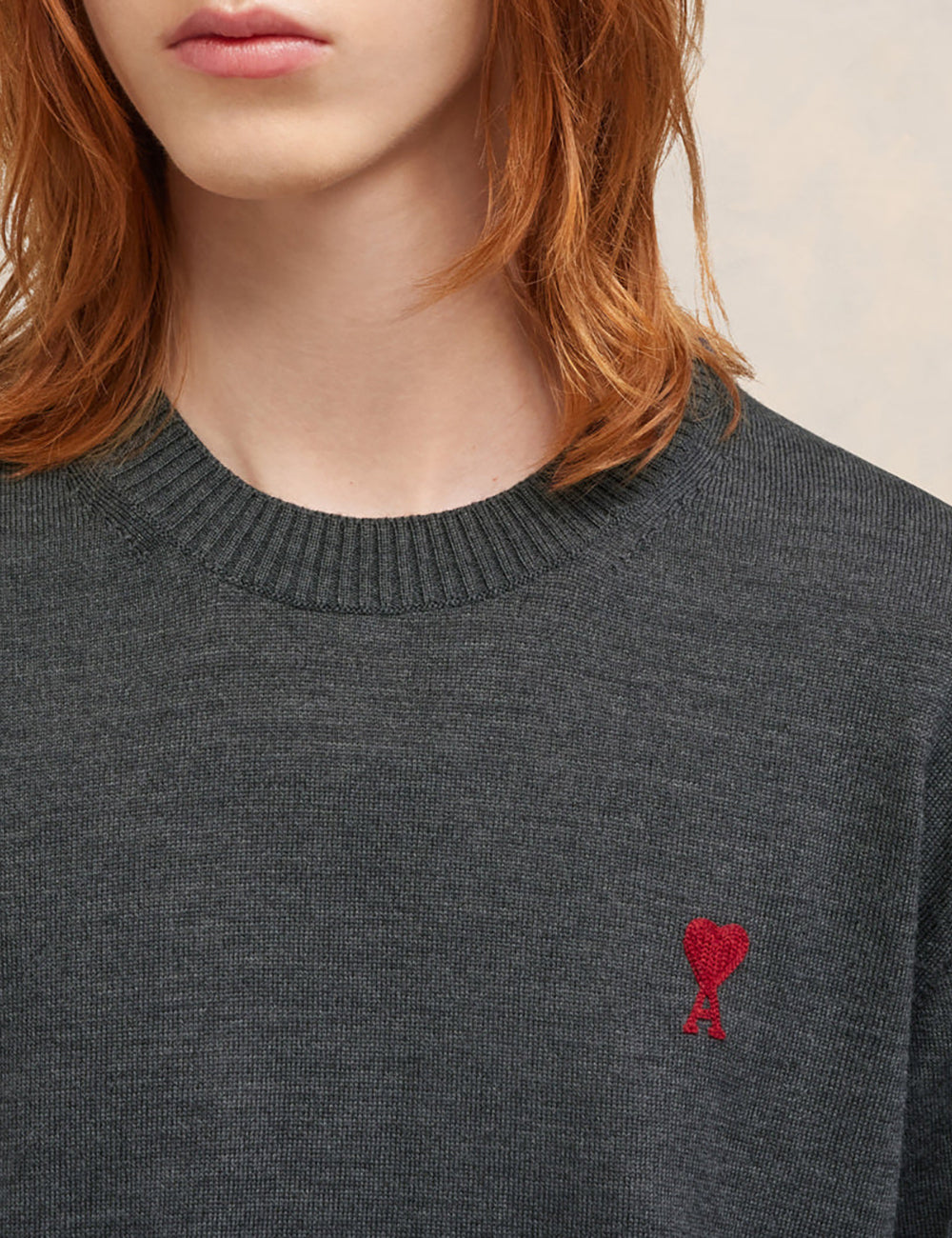 AMI CLASSIC RED ADC SWEATER AMI